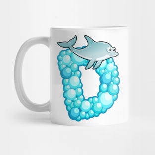 Letter D Fishy Bubbly Alphabet Mug